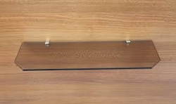 Skleněná police zkosený roh